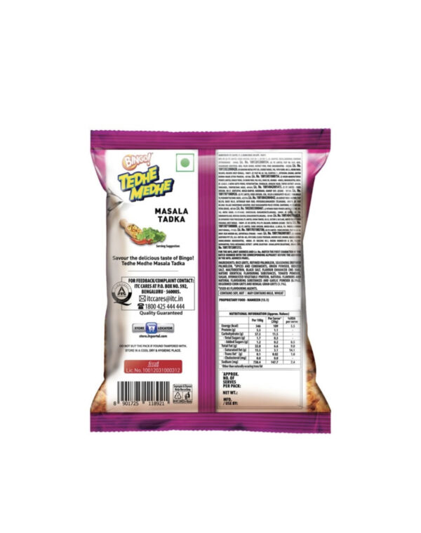 Bingo tedhe medhe crisps 80g