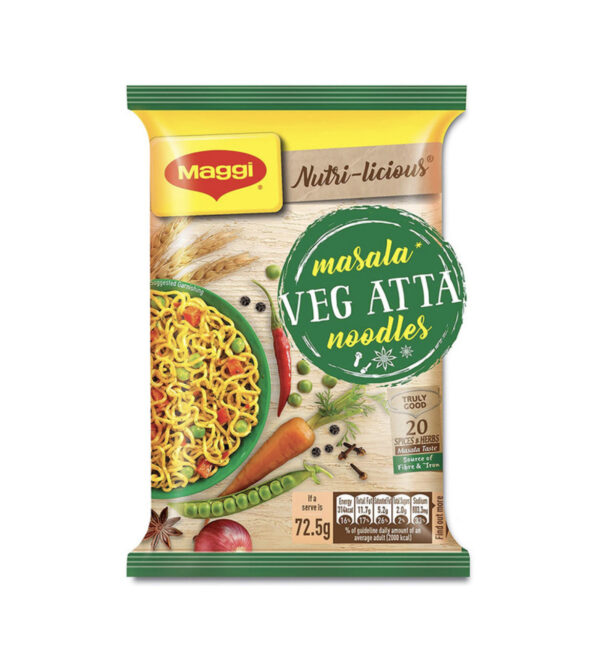 Maggi nutri-licious masala veg atta noodles 72.5g