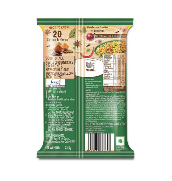 Maggi nutri-licious masala veg atta noodles 72.5g
