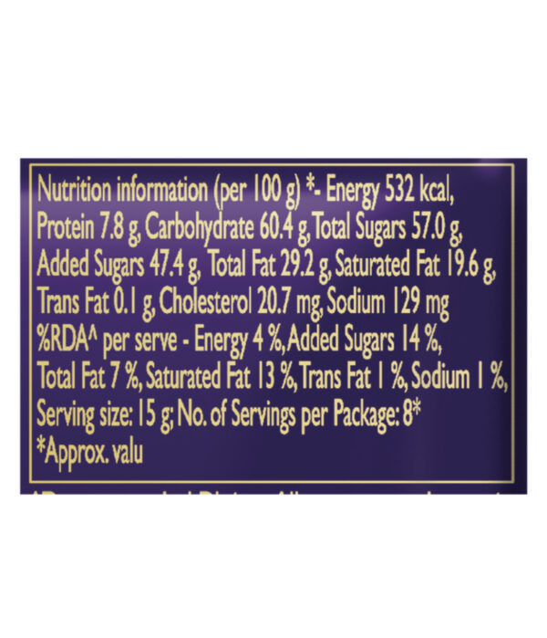 Cadbury dairy milk pack 123g