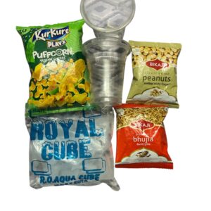 Chakna combo 4Glass,Ice cube,namkeen snacks