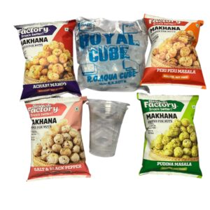 Chakna combo 4glass,ice cube,4flavour makhana