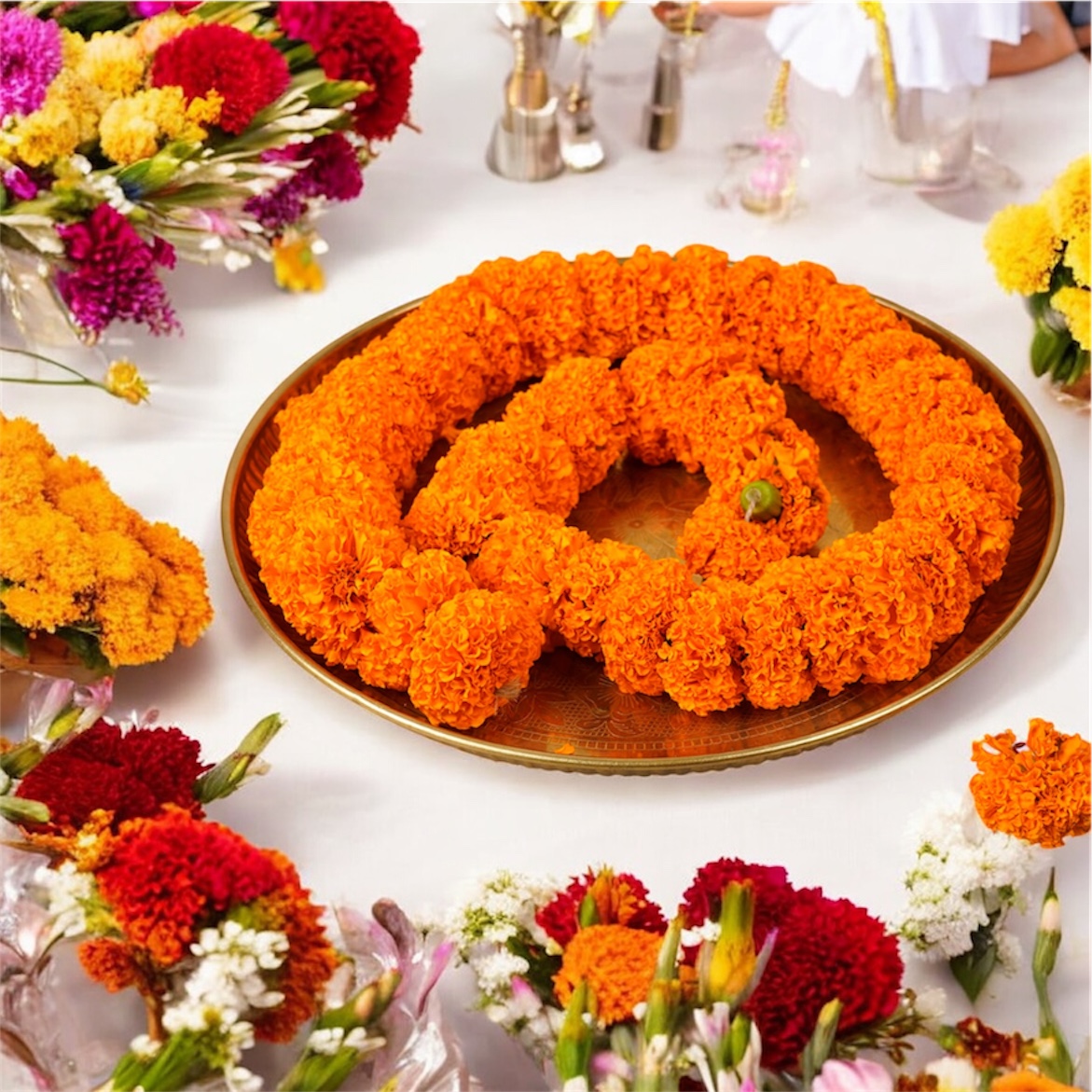 orange marigold fresh genda 1pc