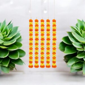 orange,yellow artifiial marigold flower 5pc